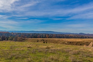 Nehir ve gölü olan güzel bir manzara.