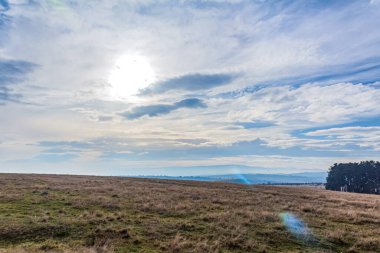 Çok karlı güzel kış manzarası.