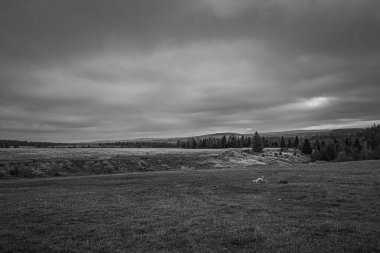 Bulutlu bir günde Norveç 'in güzel doğası
