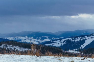 Karlı güzel kış manzarası