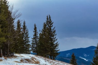 Güzel kış manzara Dağları nın karla kaplı