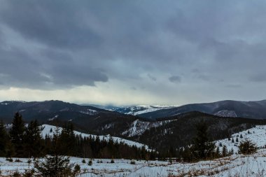 a view of the mountains of the north of russia