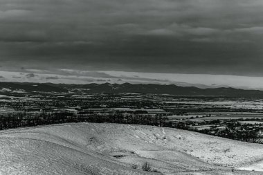 Landscapes, Forest, Carpathians, Photos of nature -Black and white photos, monochrome photos - Europe, Eastern Europe