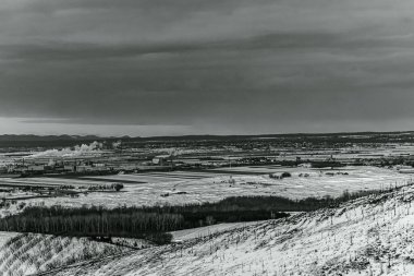 Landscapes, Forest, Carpathians, Photos of nature -Black and white photos, monochrome photos - Europe, Eastern Europe