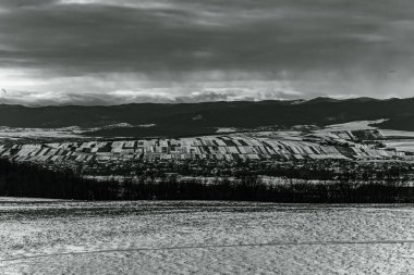 Karlı güzel kış manzarası