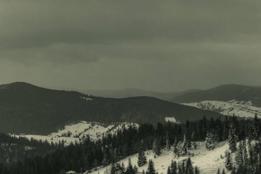 Karlı güzel kış manzarası