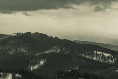 Karpatlar 'daki dağ manzarası. ukraine