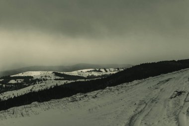 Karlı güzel kış manzarası