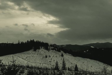 Karpat Dağları kış.