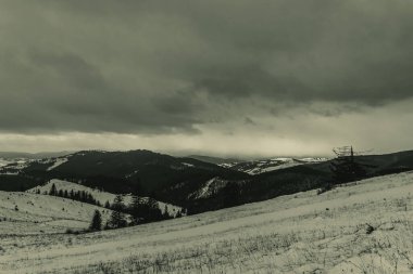 Karpat Dağları güzel kış manzarası