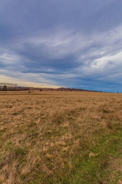 Mavi gökyüzünün altında güzel bir manzara