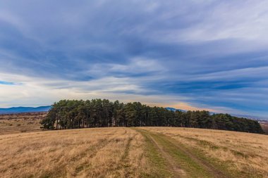 güzel, yatay bir alan üzerinde bulutlar