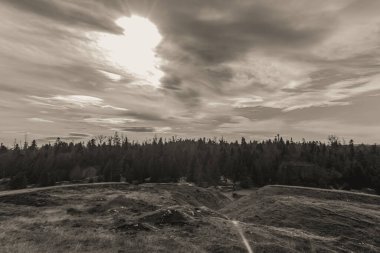 Sonbahar mevsiminde Karpat Dağlarının güzel manzarası