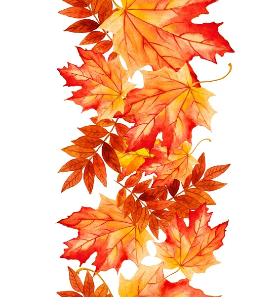 Gyönyörű színes őszi levelek gyűjteménye. Varrat nélküli mintát — Stock Fotó