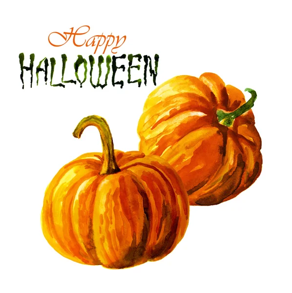 Zucca di Halloween su bianco. — Foto Stock