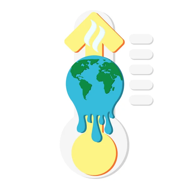 Ikona globalnego ocieplenia wektor ilustracji projekt izolowany — Wektor stockowy