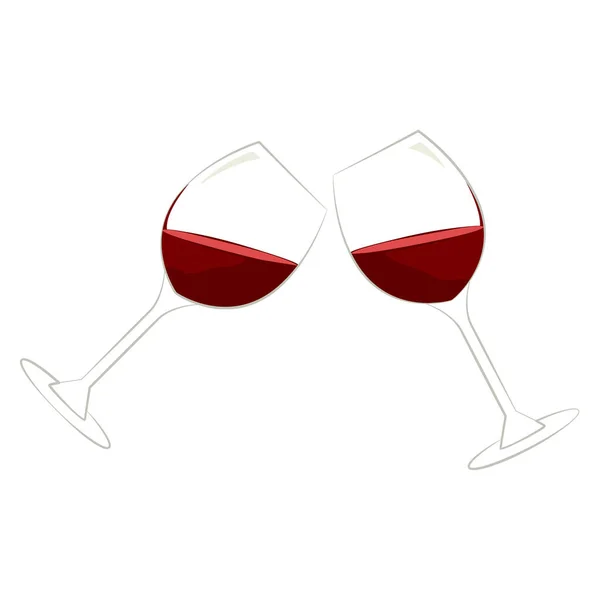 Cheers icon. Wine cups vector illustration design — Stock Vector