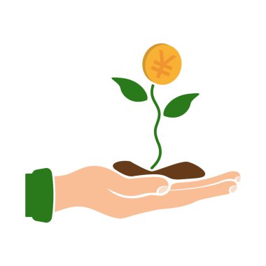 Para vektör illüstrasyon tasarımı ile el ele tutuşma fabrikası