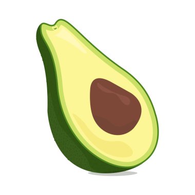 Avokado simgesi vektör çizimi izole edilmiş egzotik