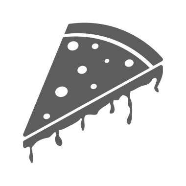 Pizza ikonu vektör illüstrasyon tasarımı izole kavramı