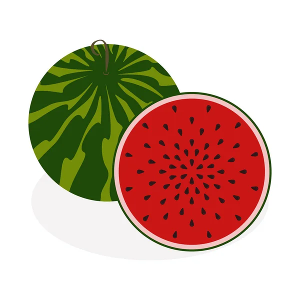 Wassermelone Symbol Vektor Illustration Design isoliertes Konzept — Stockvektor