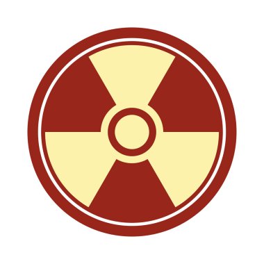 Tehlikeli singnal radyoaktivite atom uyarı vektör çizimi