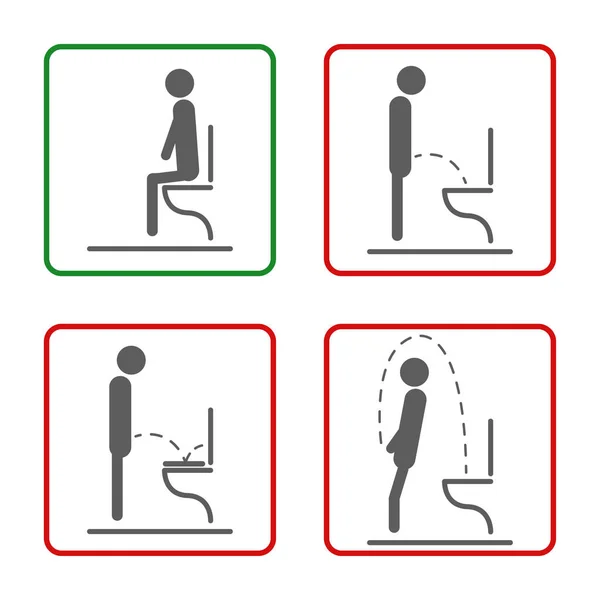 Règles de toilette icônes ensemble pour les hommes illustration vectorielle conception concept isolé — Image vectorielle