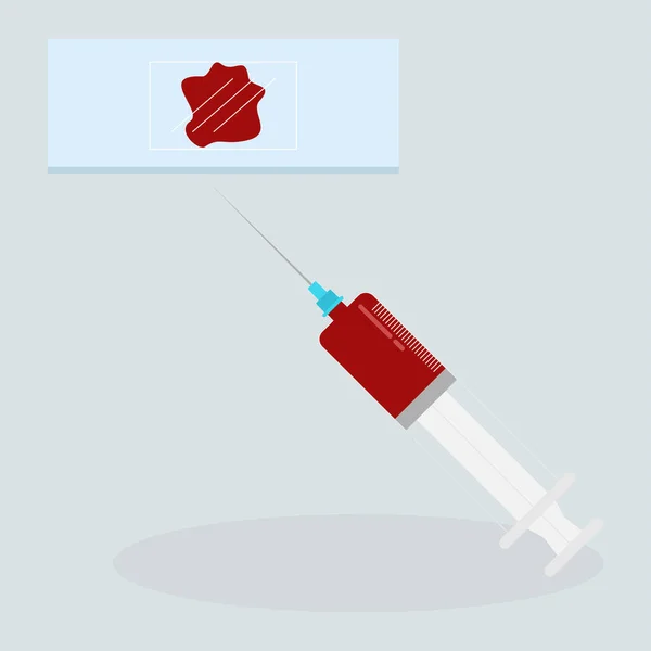 Badanie krwi. Opieka medyczna. Ikona wektora opieki zdrowotnej projekt ilustracji izolowany — Wektor stockowy