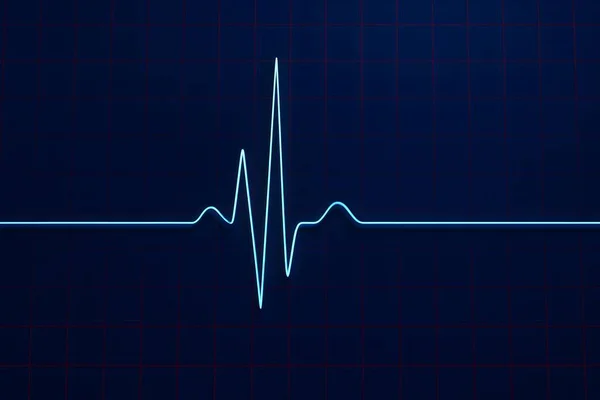 Dijital EKG sinyali kardiyak aktiviteyi temsil ediyor, kalp sağlığı, acil bakım ve tıbbi görseller için ideal..