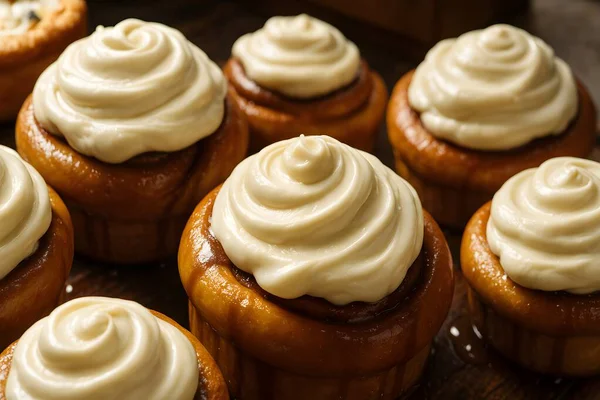 Kalın krem peynirli tarçınlı dürümler, renklendirme dokusu, tatlılık ve sıcak fırın cazibesi..