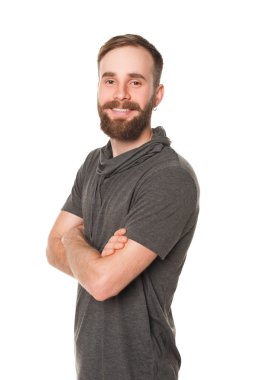 Sakallı stüdyo portre adam