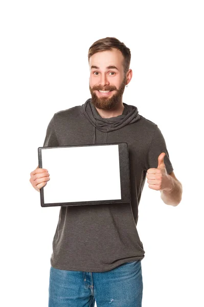 Estúdio retrato homem com barba — Fotografia de Stock