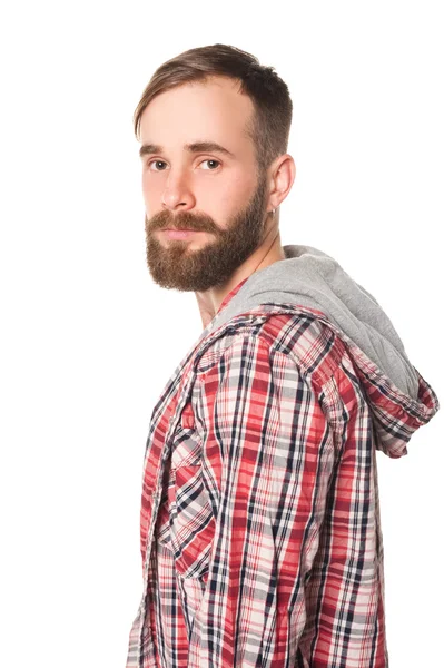 Estudio retrato hombre con barba — Foto de Stock