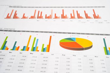 Grafik kağıdı. Finans, hesap, istatistik, yatırım veri ekonomisi, borsa işi.