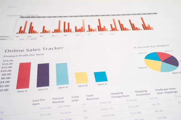 Grafik kağıdı. Finans, hesap, istatistik, yatırım veri ekonomisi, borsa işi.