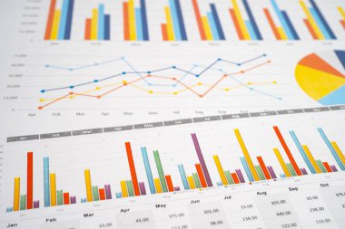 Grafik kağıdı. Finans, hesap, istatistik, yatırım veri ekonomisi, borsa işi.