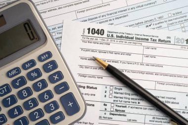 Vergi formu 1040 A.B.D. Bireysel Gelir Vergisi İade, işletme finansmanı.