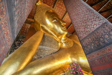 Wat Pho (tapınak), Bangkok, Tayland, Thailand, muhteşem büyük Buda heykeli