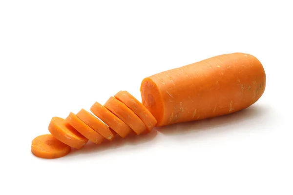 Isolated carrot sliced on white background with clipping path — Stock Photo, Image