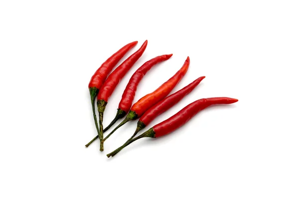 Red hot chili izolovaných na bílém pozadí — Stock fotografie