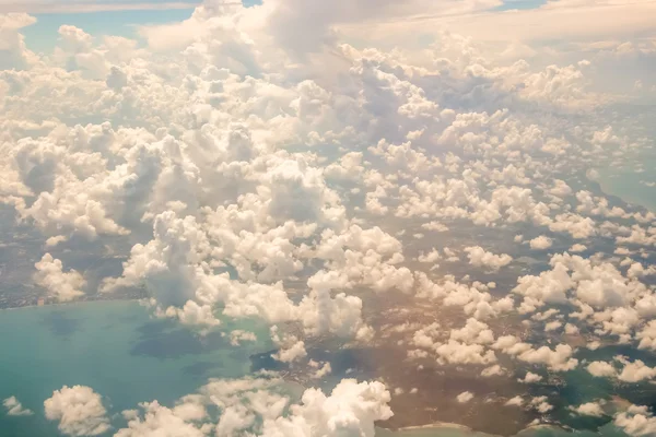 Aerial view of the sky and the coast of thailand — Stock Photo, Image