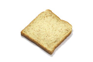 Kare dilim tam tahıl taze yemek ekmek. Detaylı ekmek doku