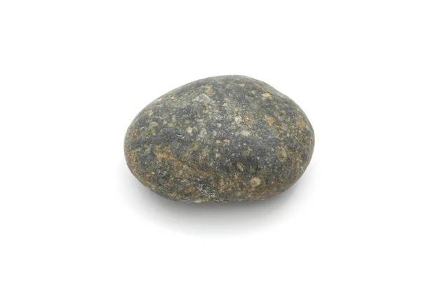 Pedras naturais pretas simples isoladas no fundo branco — Fotografia de Stock
