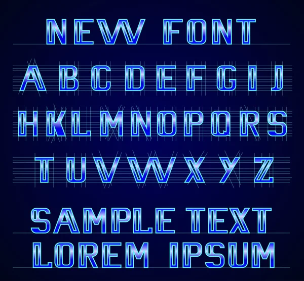 Het nieuwe lettertype Engelse alfabet — Stockvector