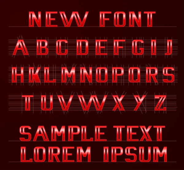 A nova fonte alfabeto inglês —  Vetores de Stock