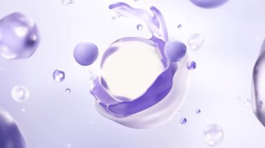 Kozmetik Cilt Bakımı ve Saç Bakımı Özellikleri 'nin 3 boyutlu büyüleyici animasyonu Parlayan Parçacıklar 3B Video ile Güzelleştirici İplikler