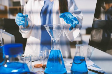 Klinik laboratuvarında çalışan araştırmacılar.