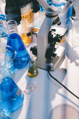 Klinik laboratuvarında çalışan araştırmacılar.