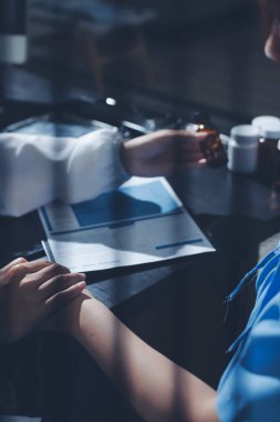 Male doctors shake hands with patients encouraging each other and praying for blessings. To offer love, concern, and encouragement while checking the patient's health. concept of medicine