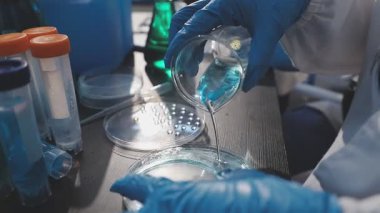 Klinik laboratuvarında çalışan araştırmacılar.